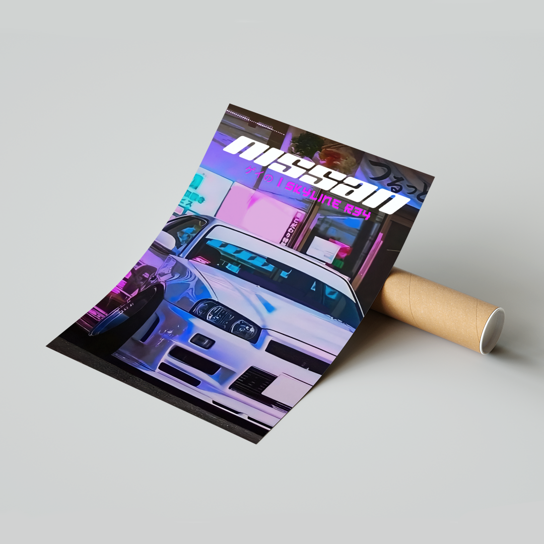 Plakat Nissan GTR R34