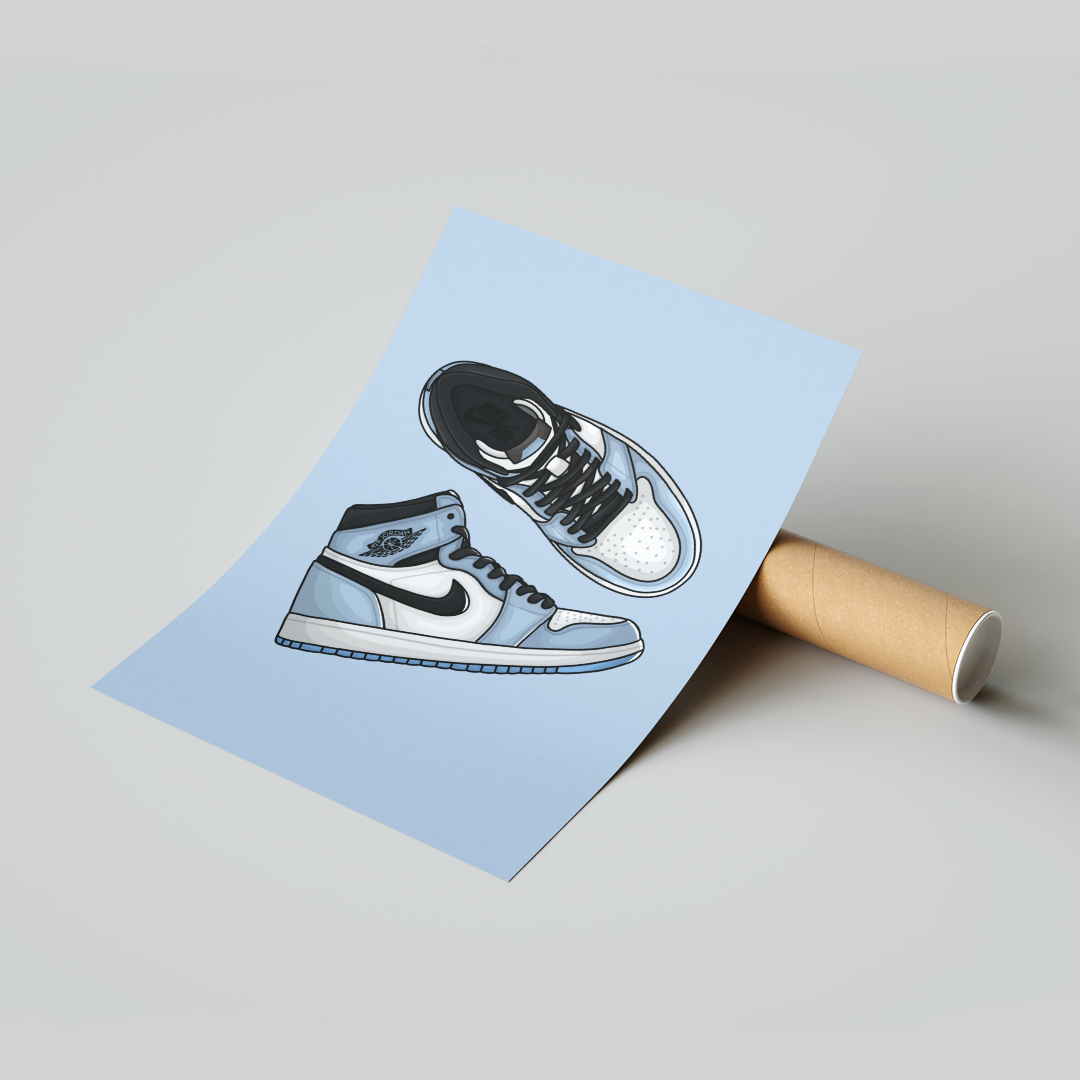Plakat Air Jordan 1 High University Blue