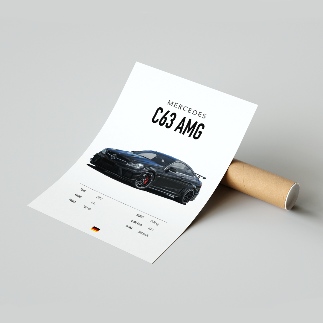 Plakat Mercedes C63 AMG