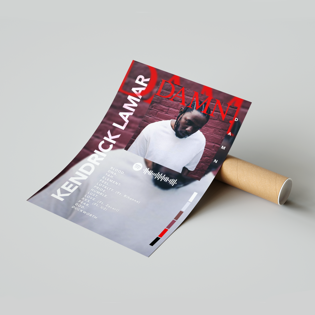 Plakat Kendrick Lamar Damn.