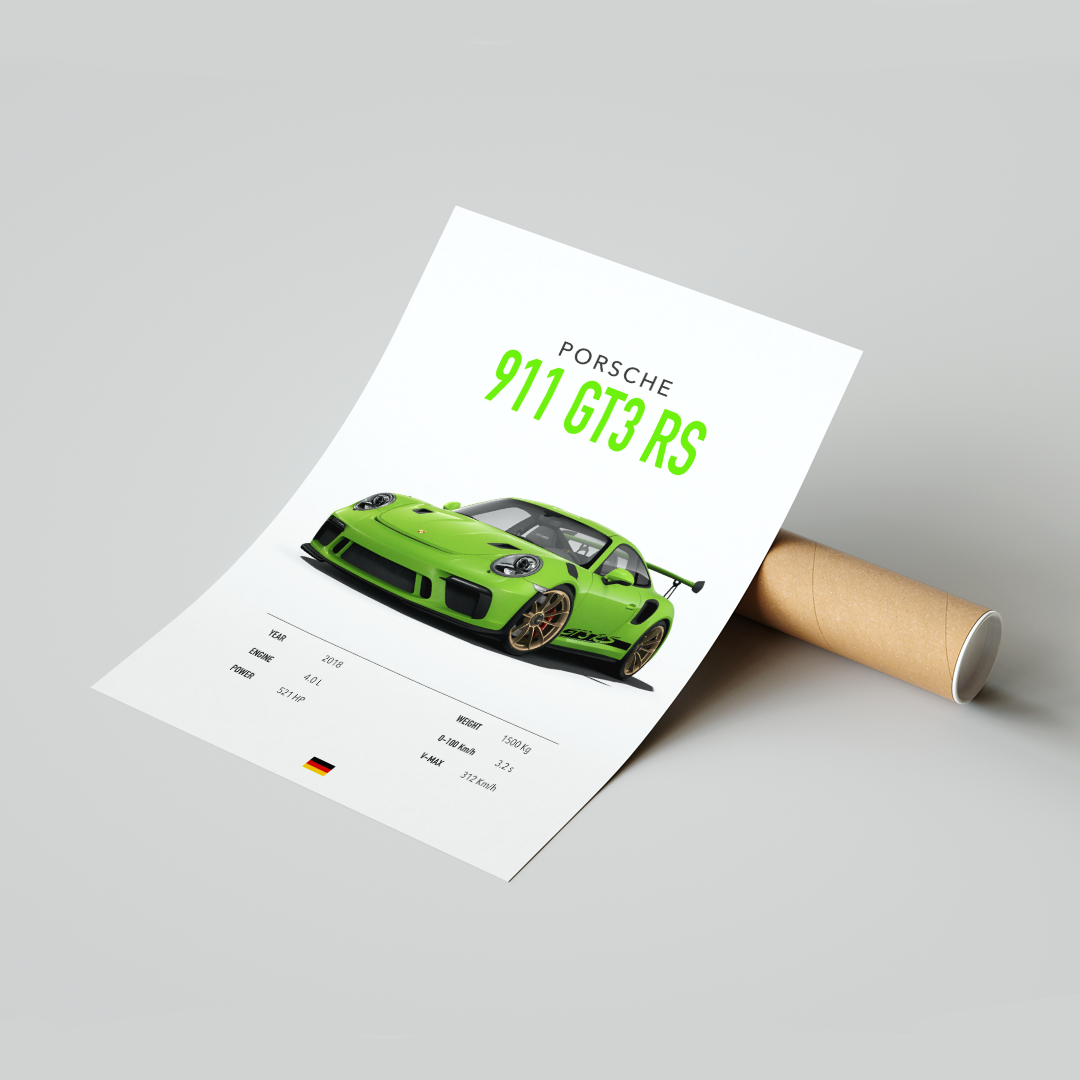 Plakat Porsche 911 GT3 RS
