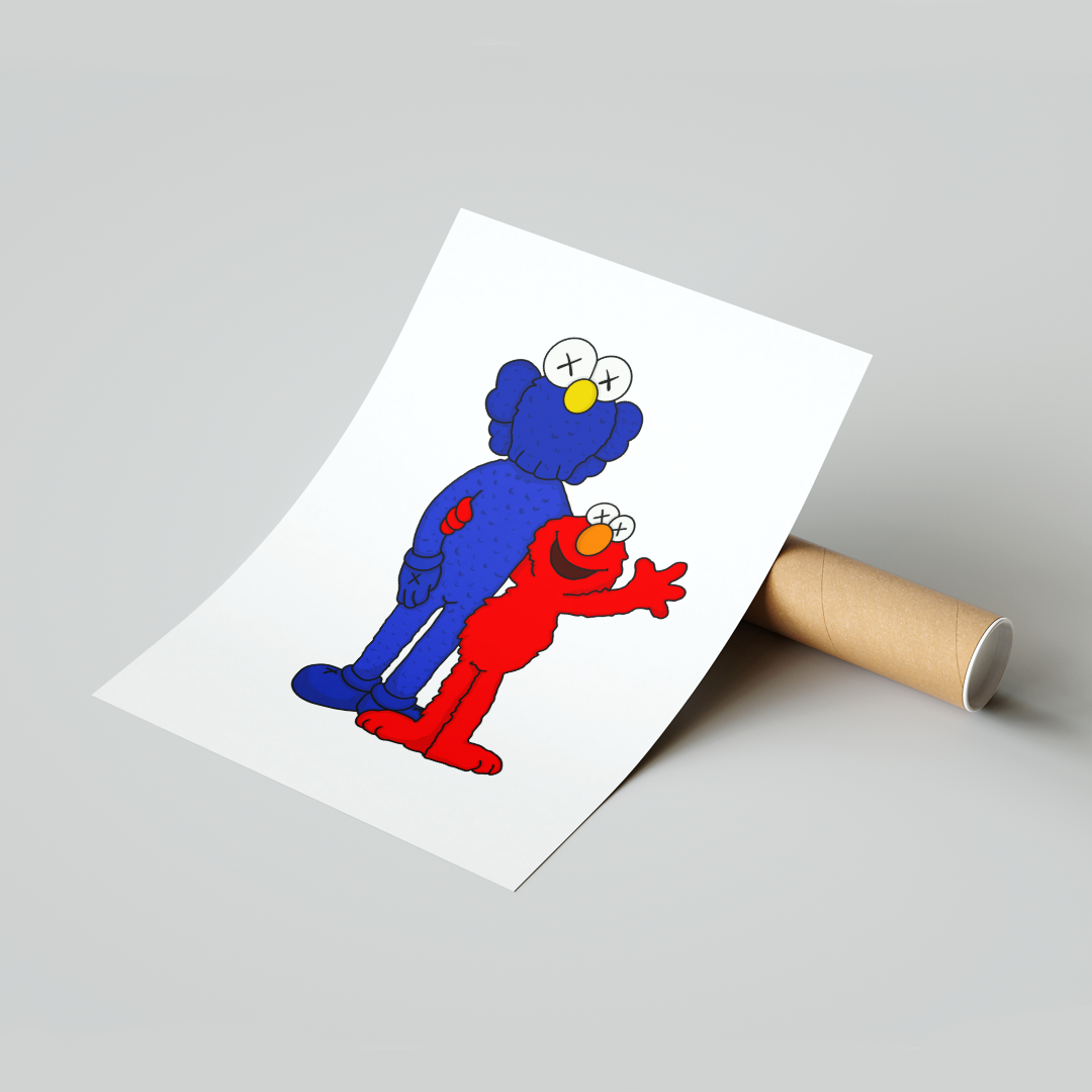 Plakat Kaws x Sesame street