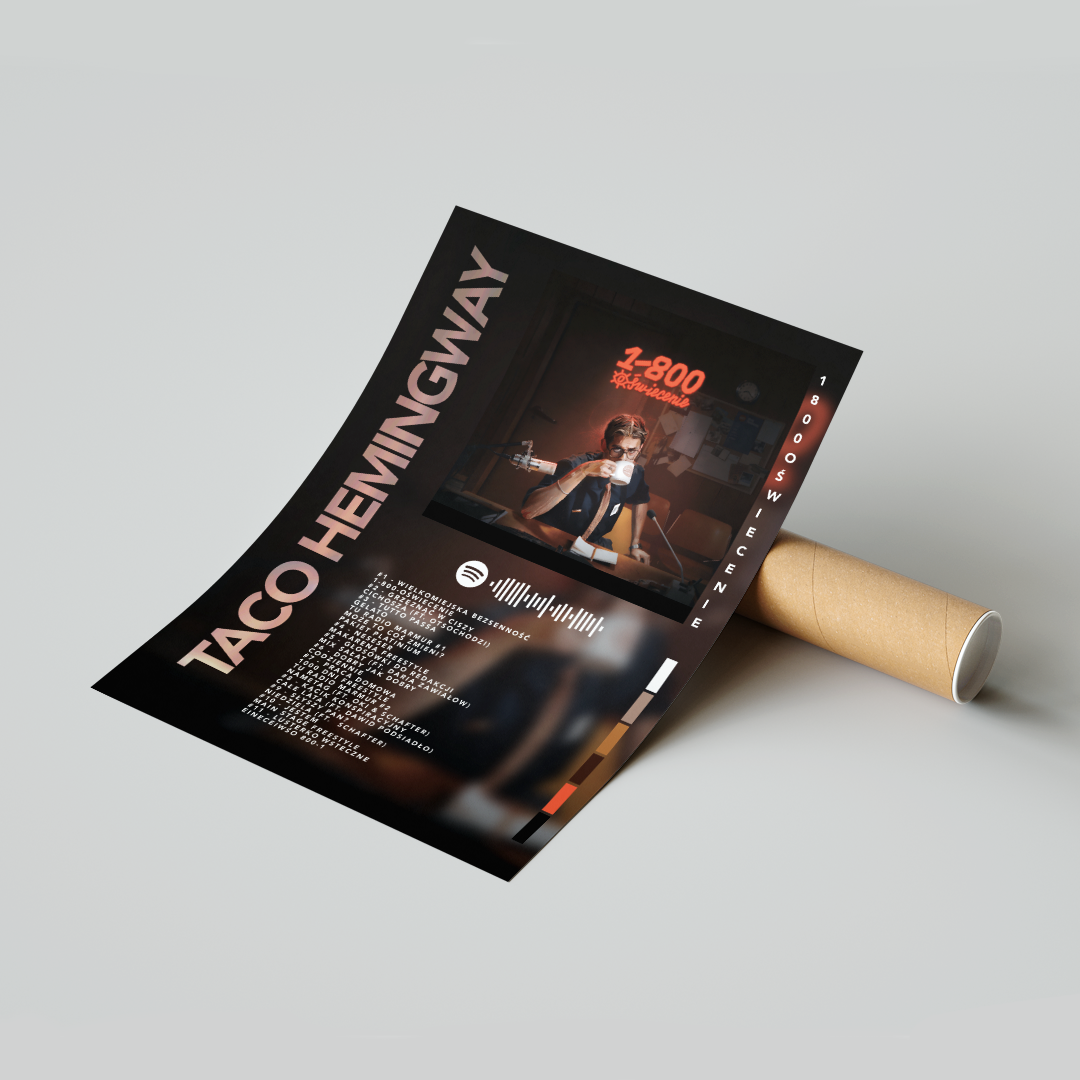Plakat Taco Hemingway 1-800 Oświecenie