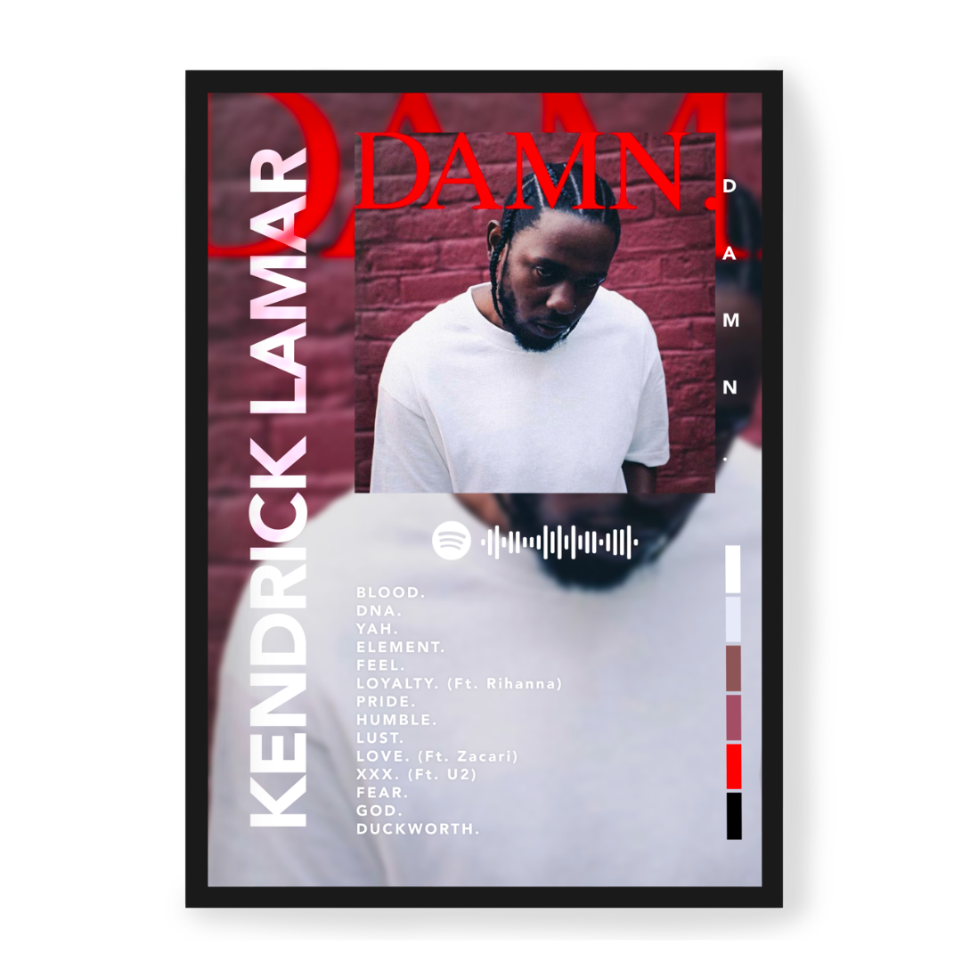 Plakat Kendrick Lamar Damn.