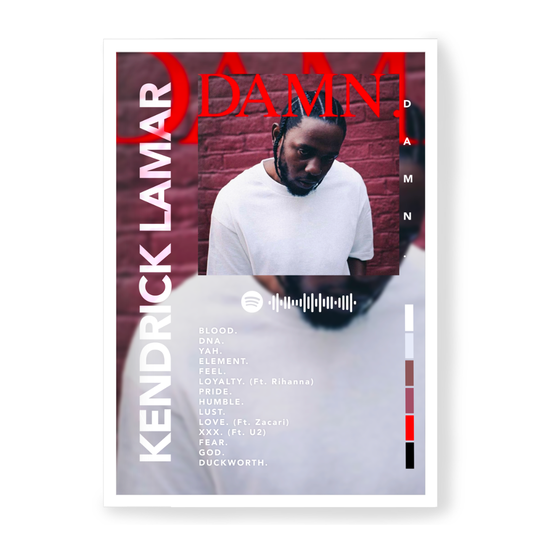 Plakat Kendrick Lamar Damn.