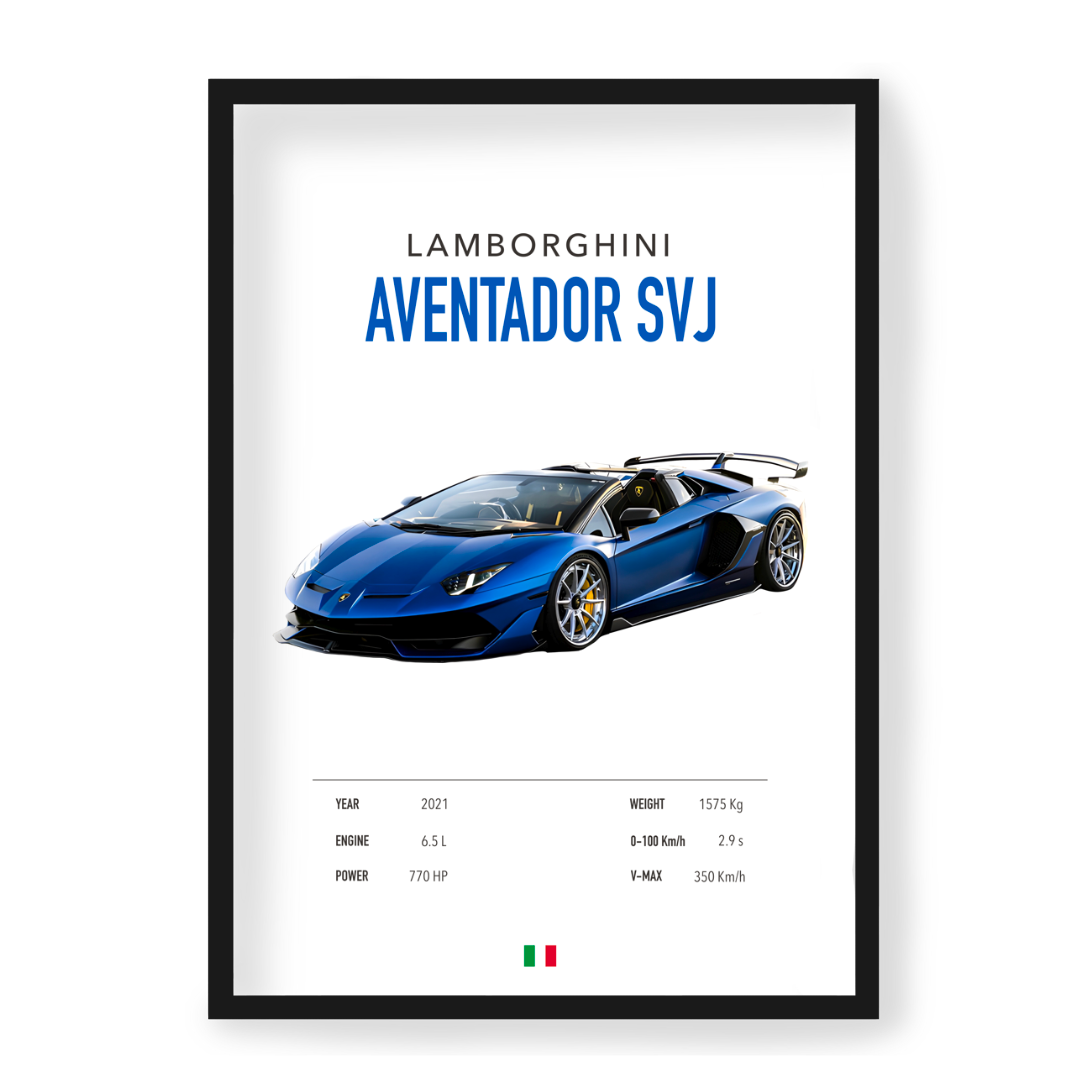 Plakat Lamborghini Aventador SVJ