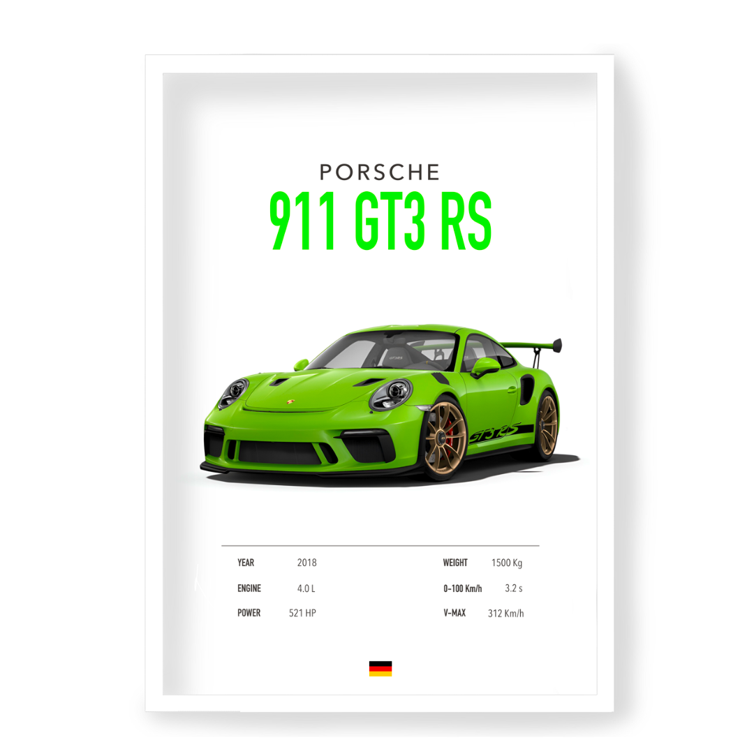 Plakat Porsche 911 GT3 RS