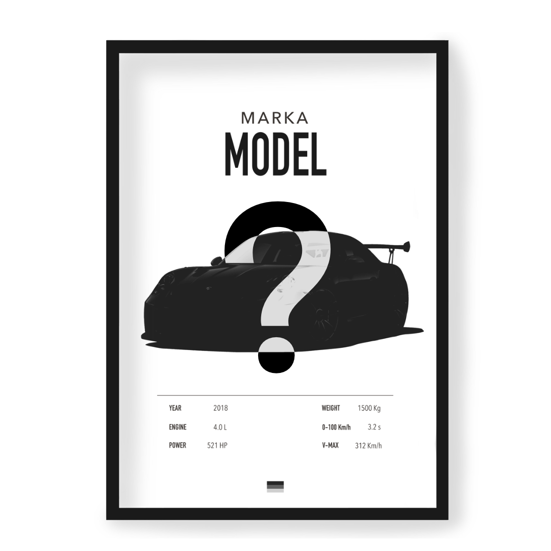 Plakat Własny Samochód
