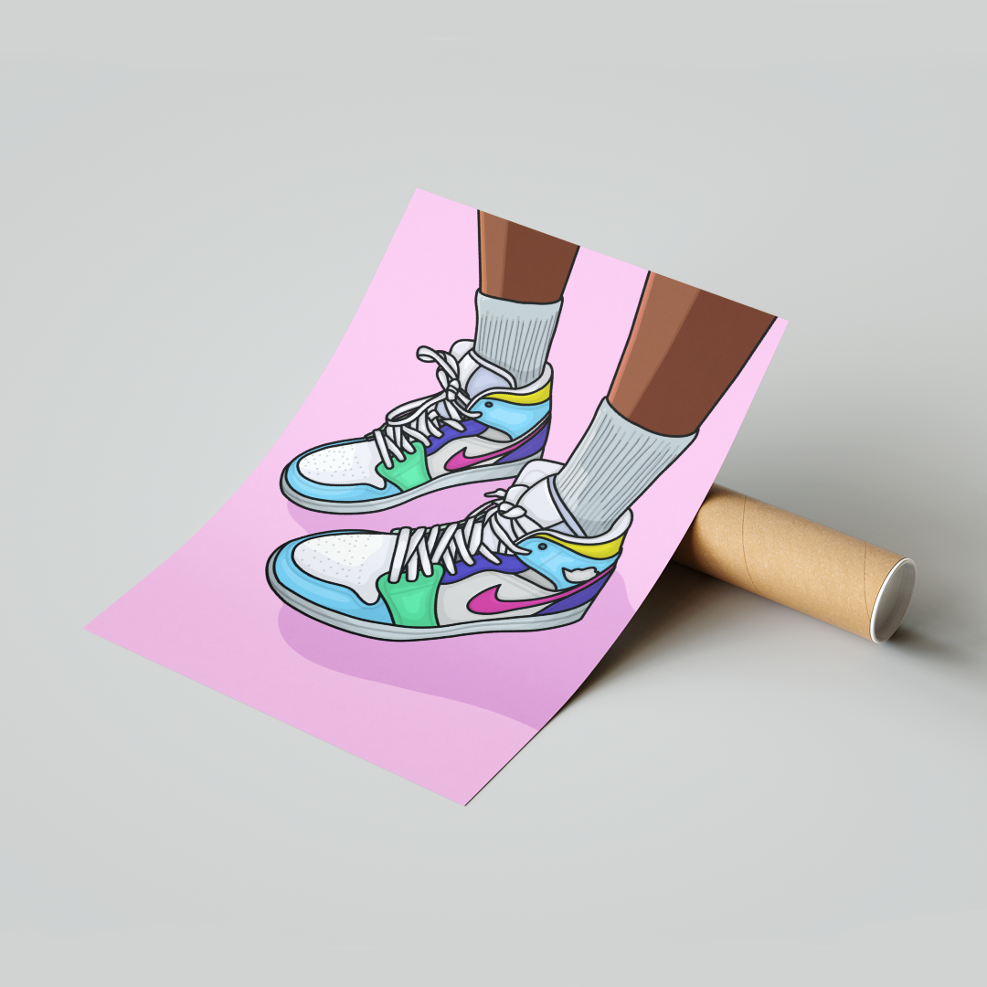 Pastel Jordan painting