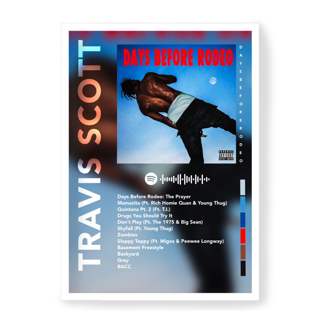 Plakat Travis Scott Days Before Rodeo