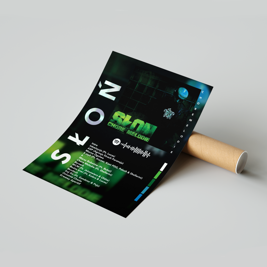 Plakat Słoń Chore Melodie