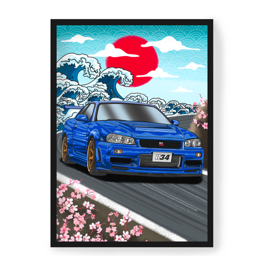 Plakat Nissan Skyline GTR