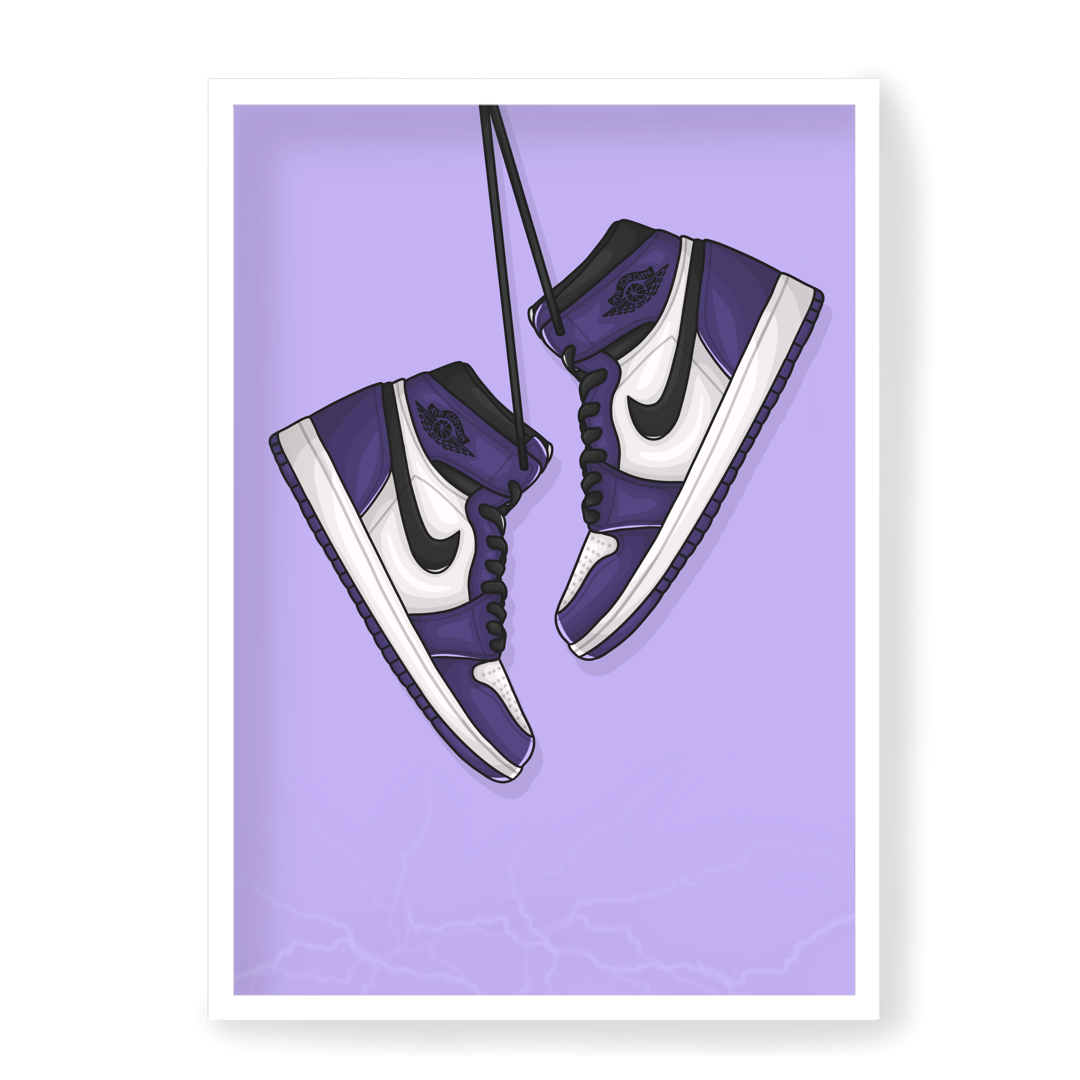 Plakat Jordan 1 Retro High Court Purple White