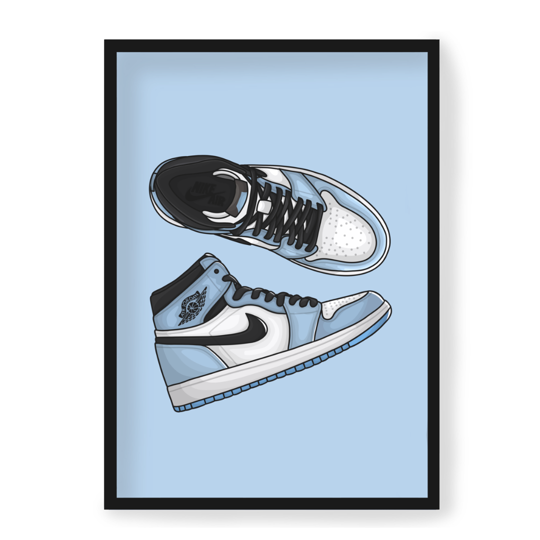 Plakat Air Jordan 1 High University Blue