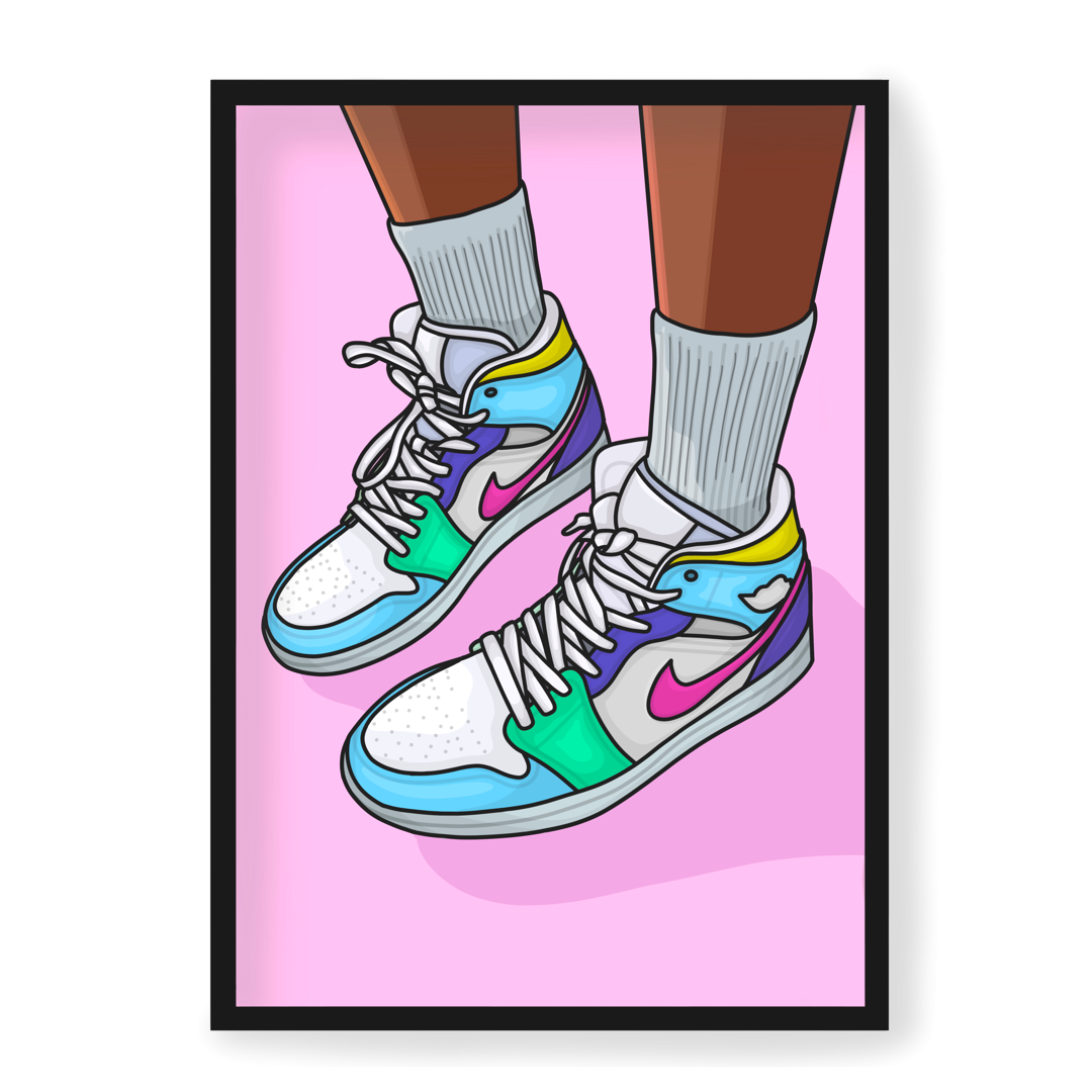 Pastel Jordan painting
