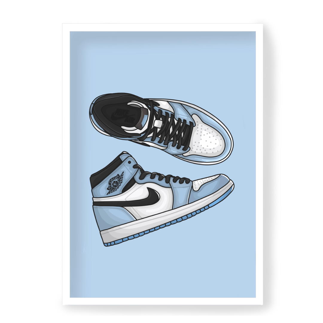 Plakat Air Jordan 1 High University Blue