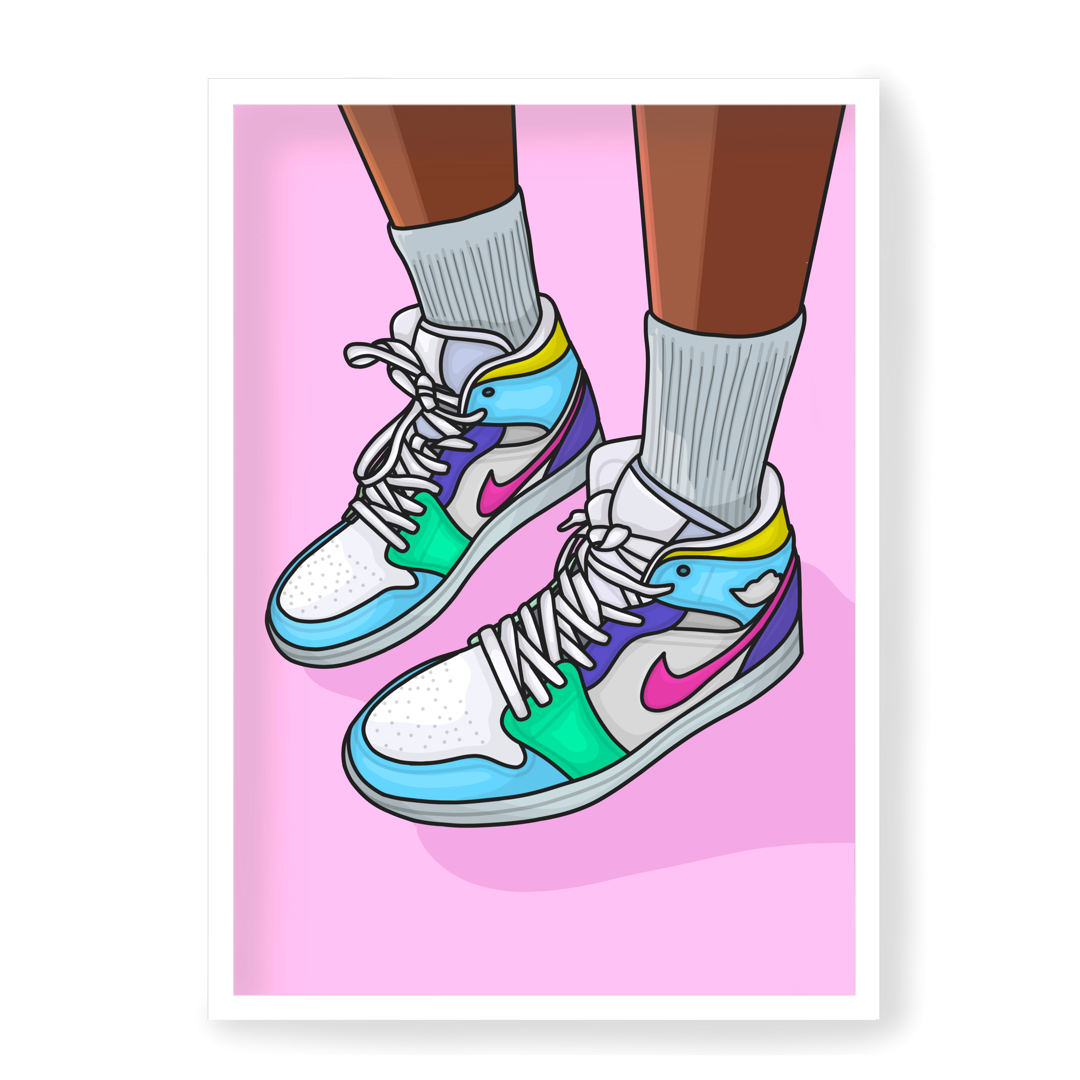 Pastel Jordan painting