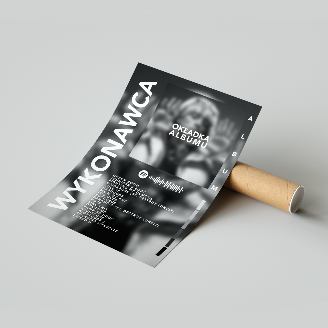 Plakat własny album