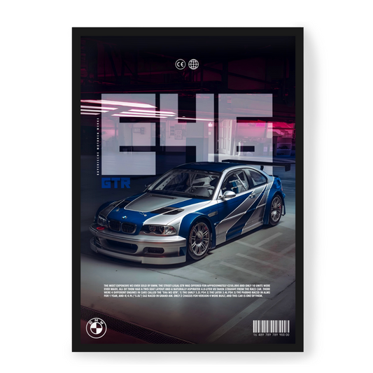 Plakat BMW E46 GTR