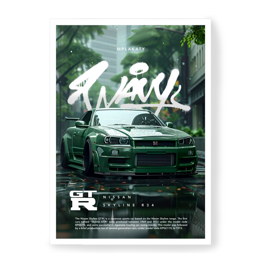 Plakat Nissan Skyline R34