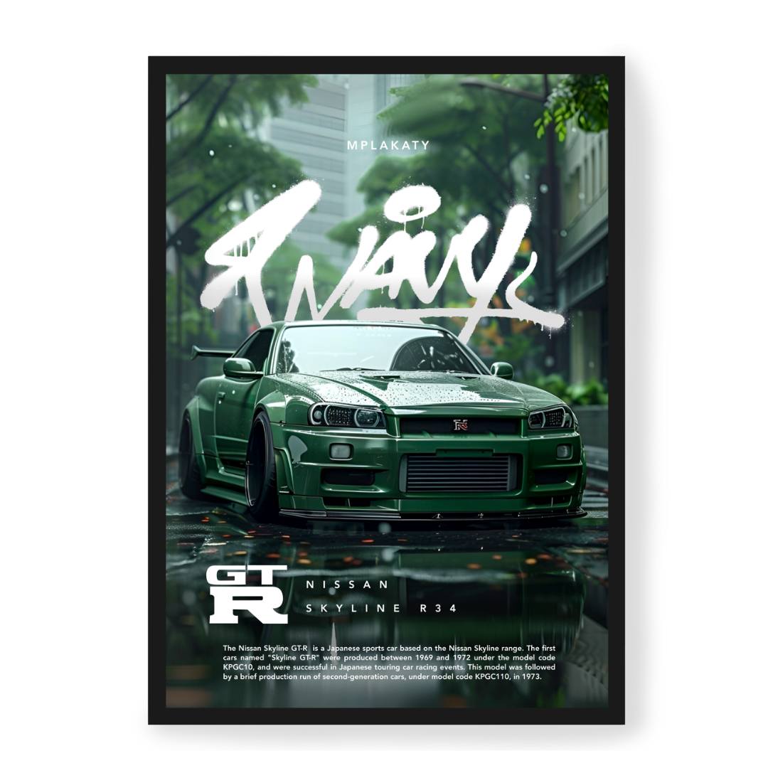 Plakat Nissan Skyline R34