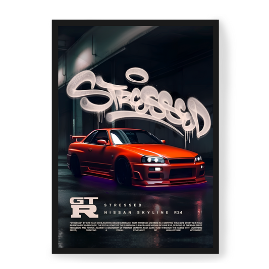 Plakat Nissan Skyline R34
