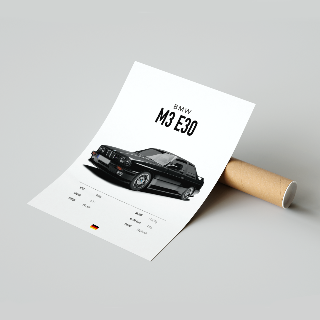 Plakat BMW E30 M3