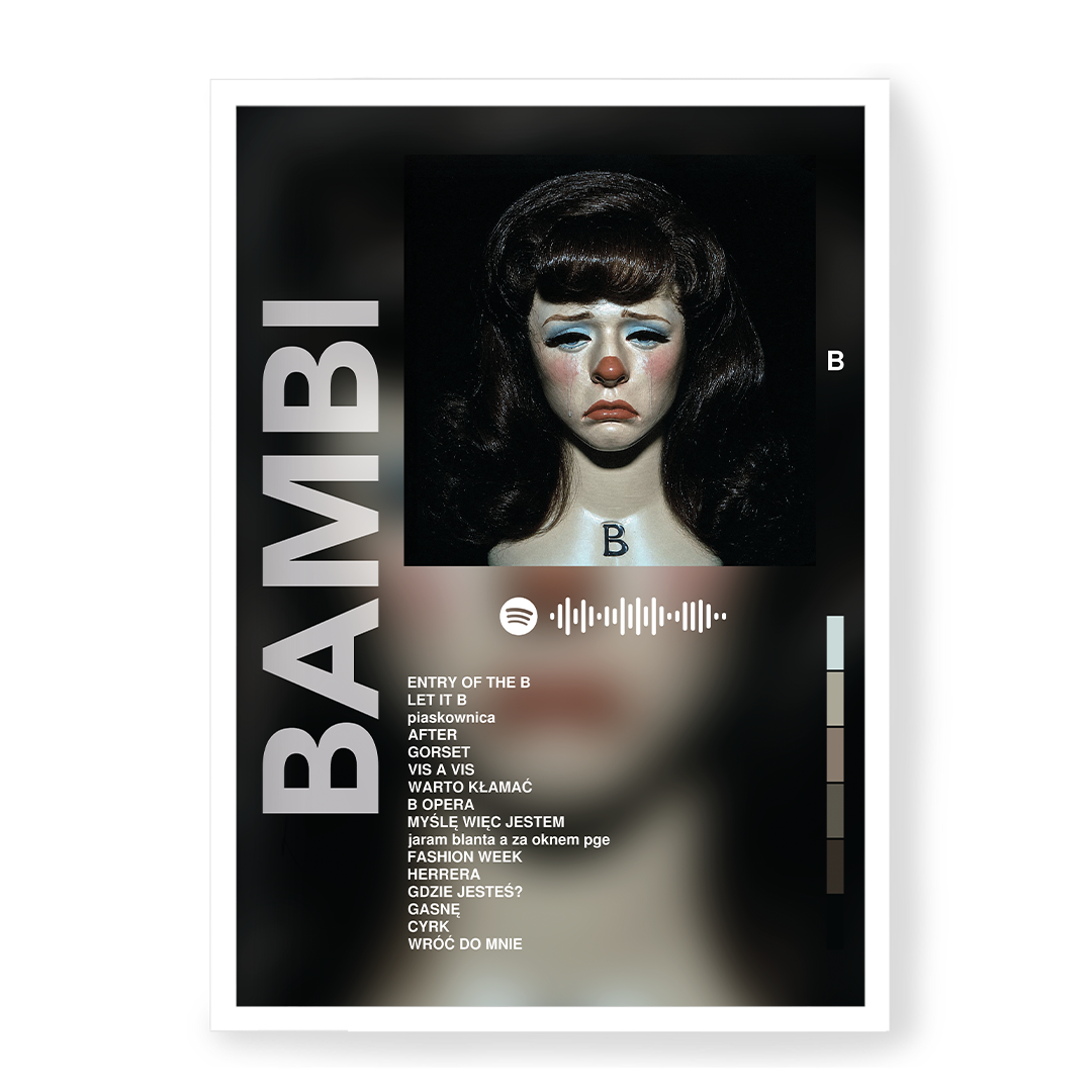 Plakat Bambi B — Biały