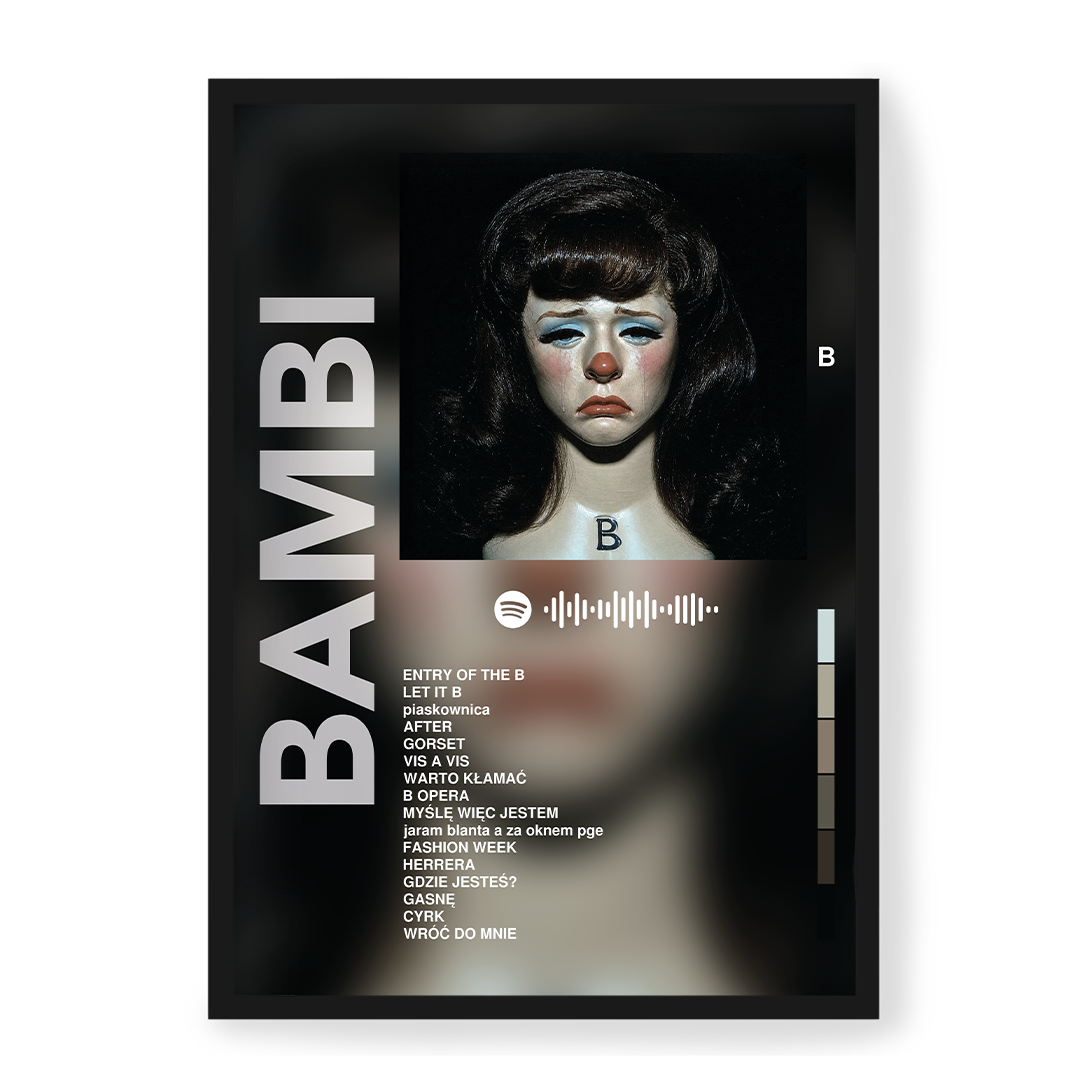Plakat Bambi B — Czarny
