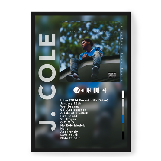 Plakat J. Cole 2014 Forest Hills Drive