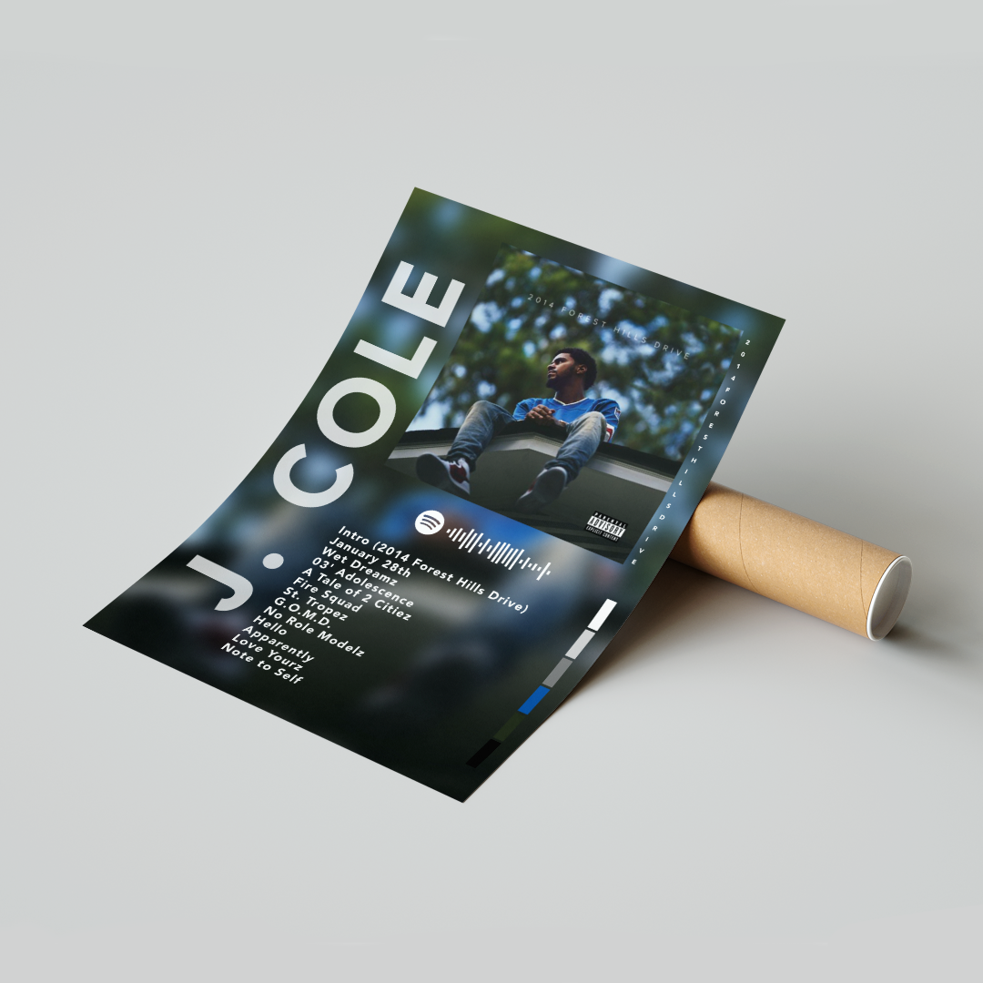 Plakat J. Cole 2014 Forest Hills Drive