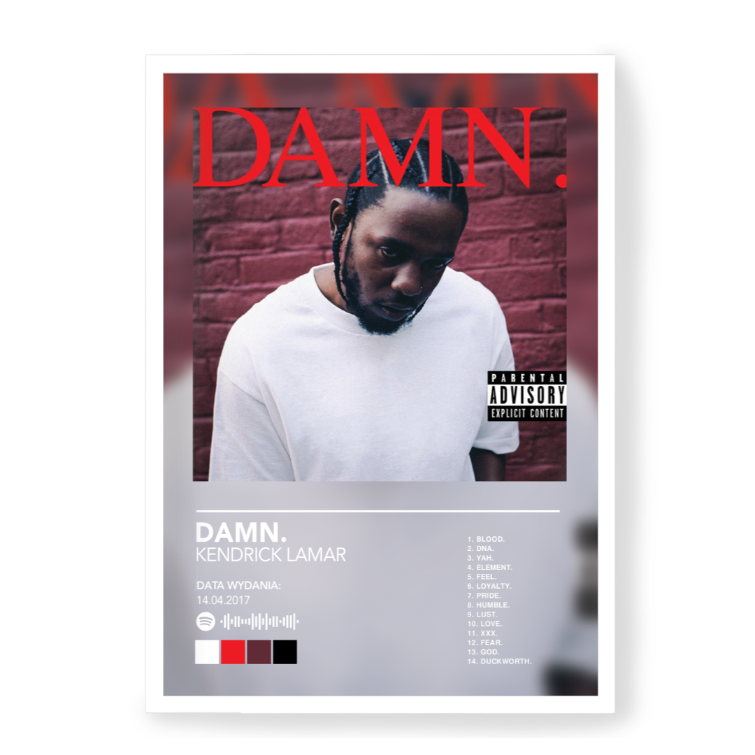 Plakat Kendrick Lamar Damn.