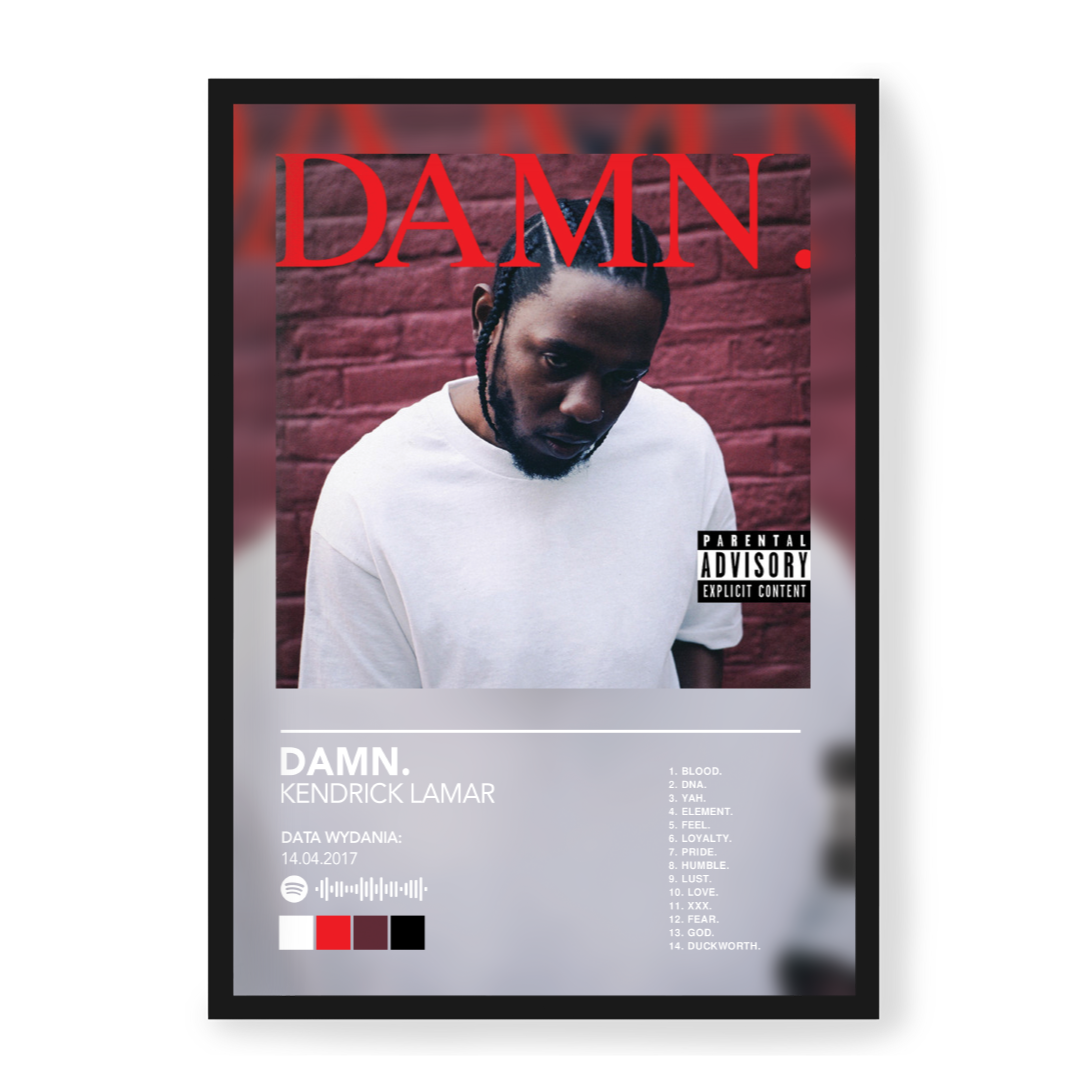 Plakat Kendrick Lamar Damn.