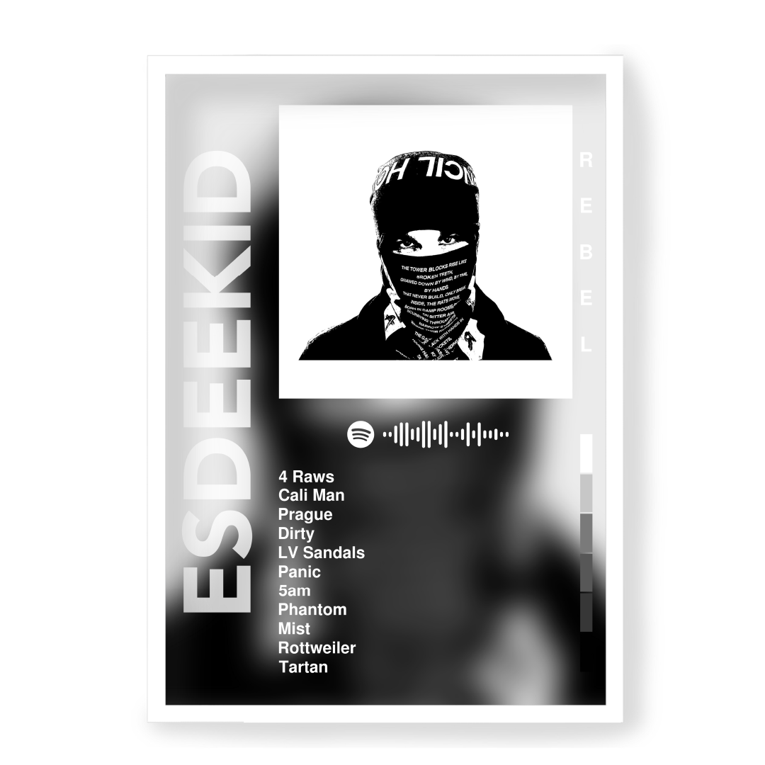Plakat EsDeeKid Rebel — Biały