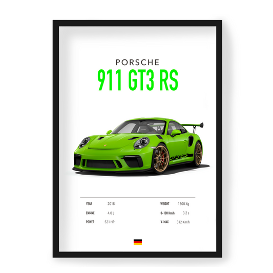 Plakat Porsche 911 GT3 RS