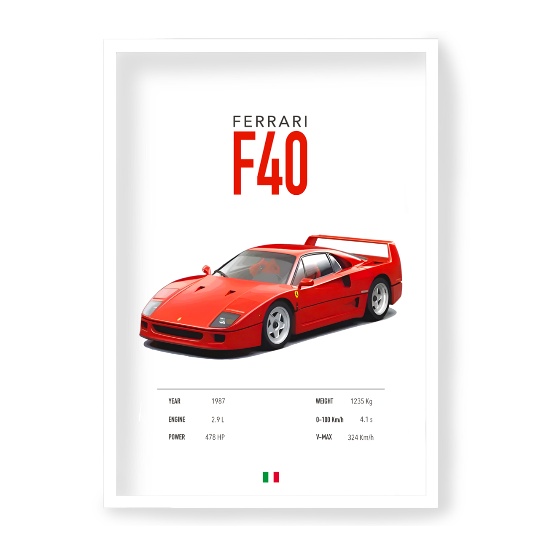 Plakat Ferrari F40