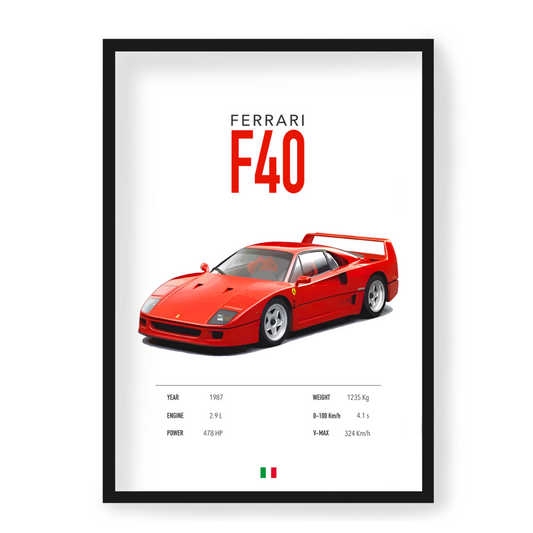 Plakat Ferrari F40