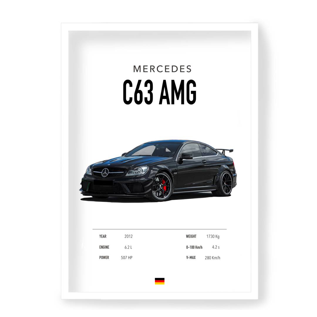 Plakat Mercedes C63 AMG