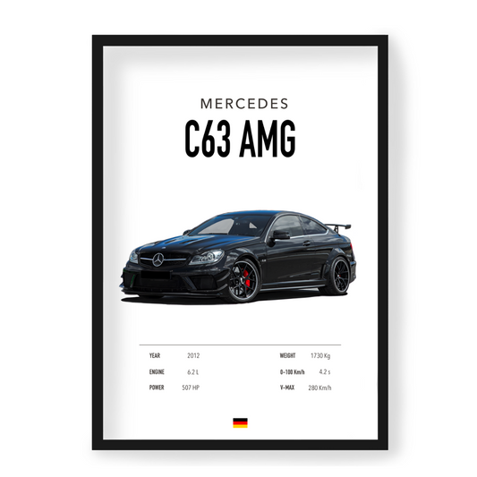 Plakat Mercedes C63 AMG