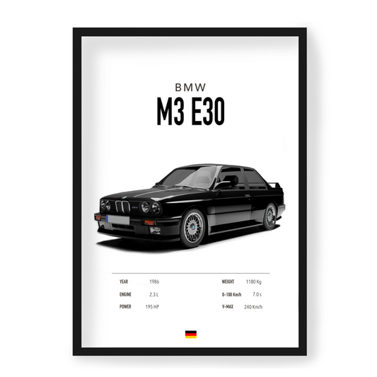 Plakat BMW E30 M3