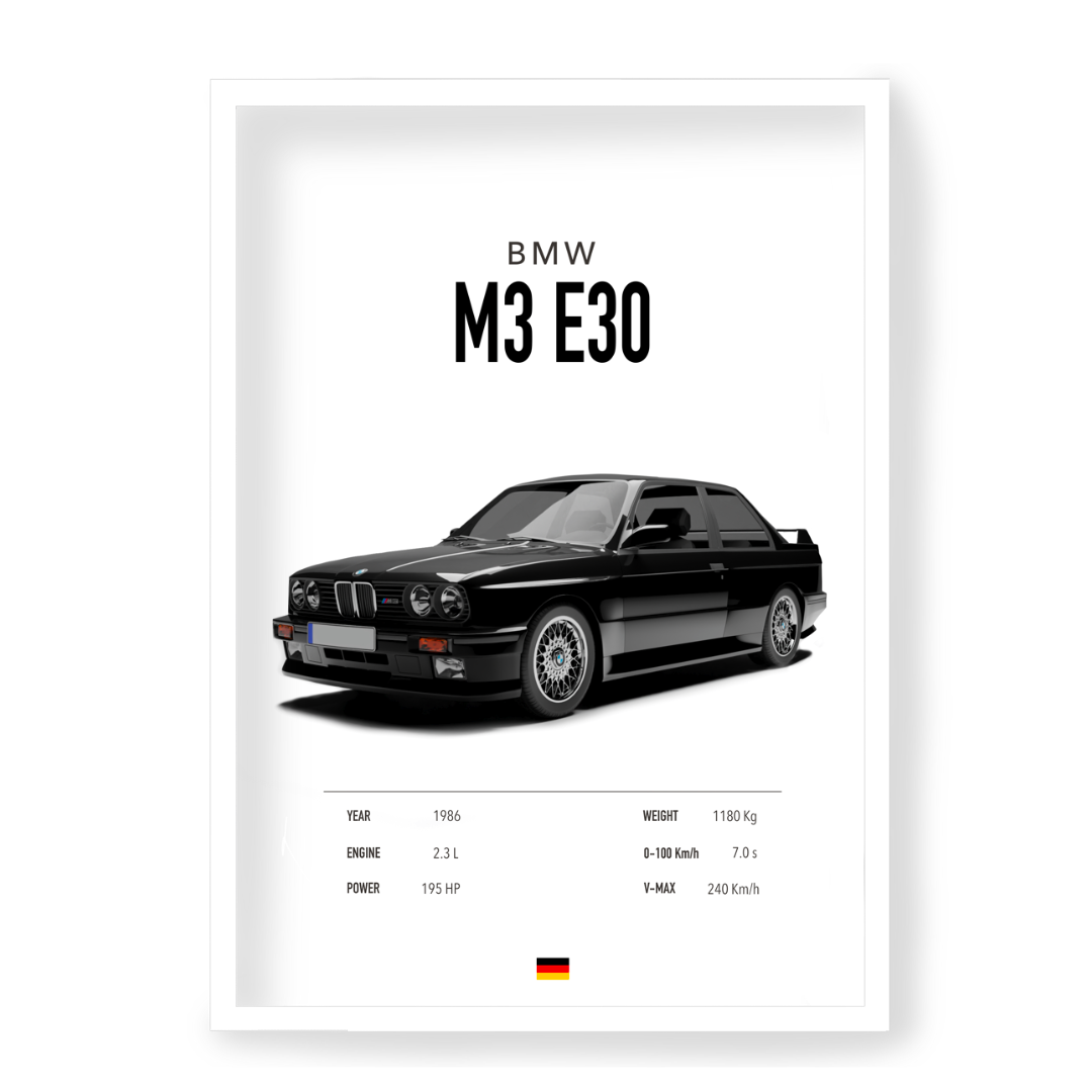 Plakat BMW E30 M3