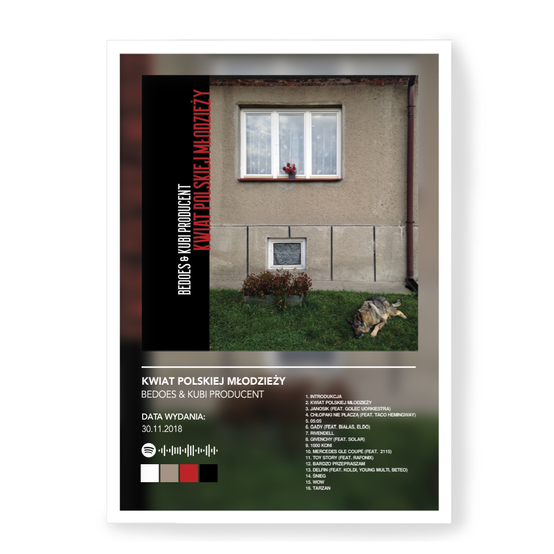 Plakat Bedoes & Kubi Producent Kwiat Polskiej Młodzieży