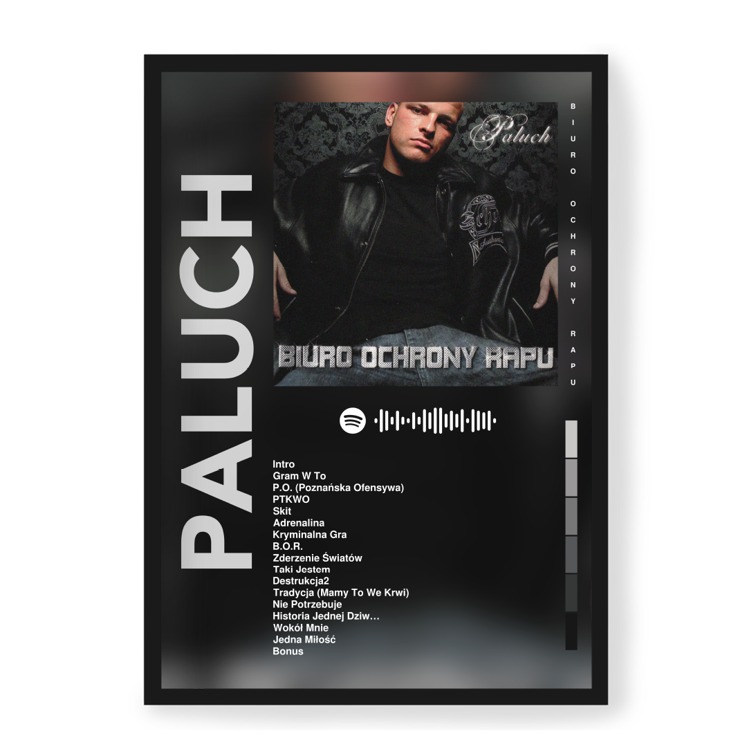 Plakat Paluch Biuro Ochrony Rapu — Czarny