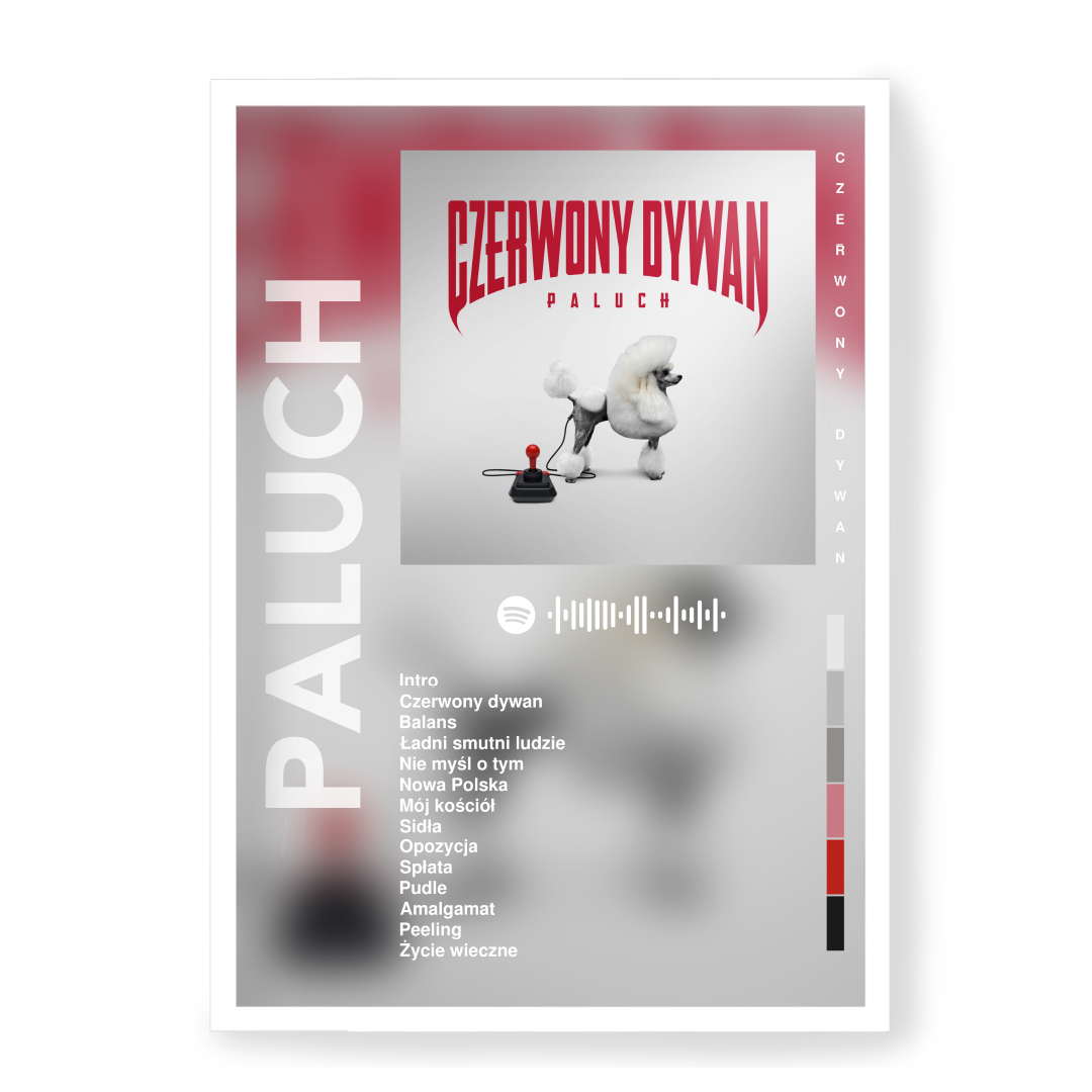 Plakat Paluch Czerwony Dywan — Biały