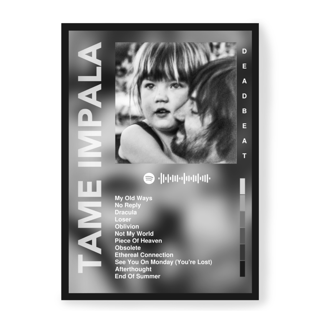Plakat Tame Impala Deadbeat — Czarny