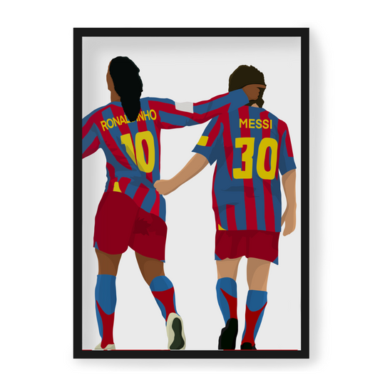 Plakat Ronaldinho & Messi