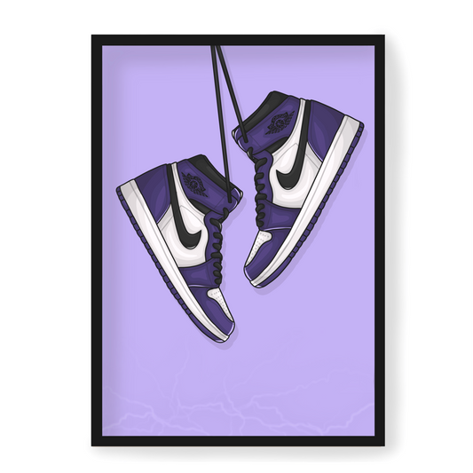 Plakat Jordan 1 Retro High Court Purple White