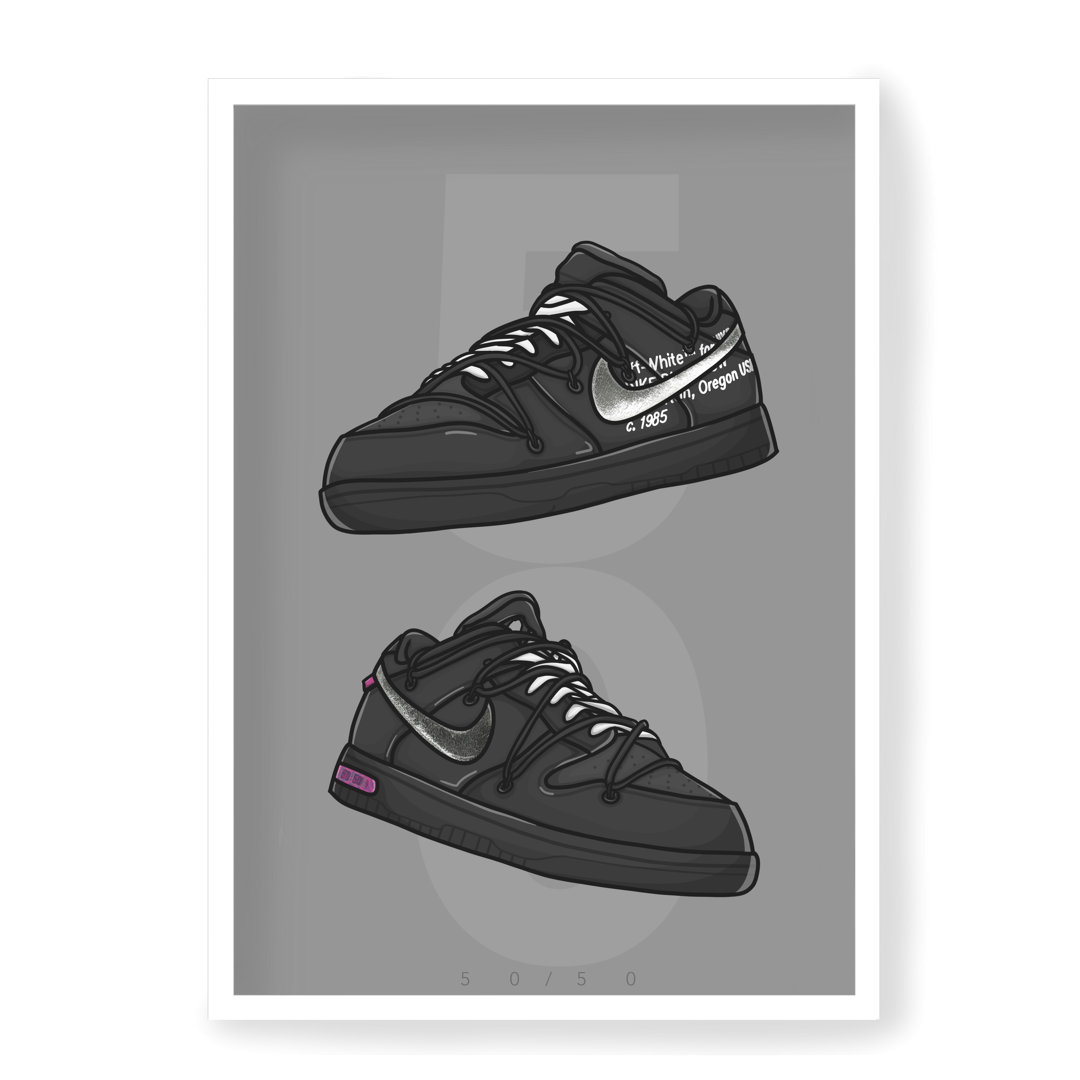Image of Nike Dunk x OFF white 50/50