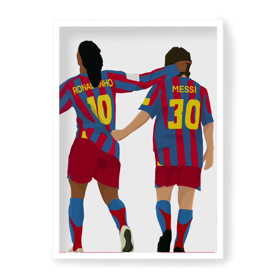 Plakat Ronaldinho & Messi